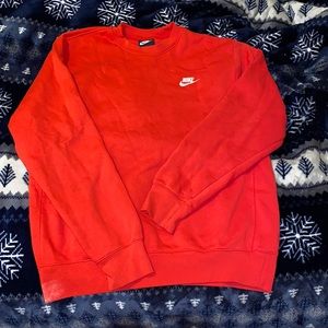 Red Nike Crewneck Sweatshirt